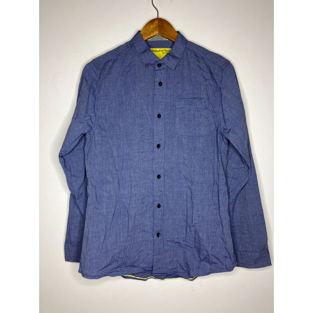 Descendant Of Thieves Dres Ladro Limited Edition Blue Button-Up Shirt Large 100%